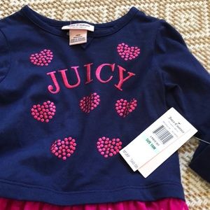 Juicy Couture navy/ pink girls 18 month top